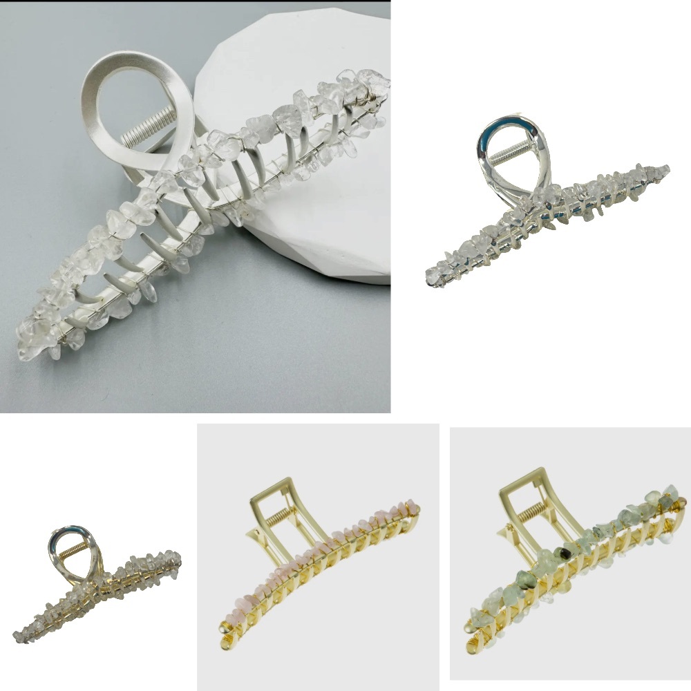 78R. Natural Stone Hair Clip